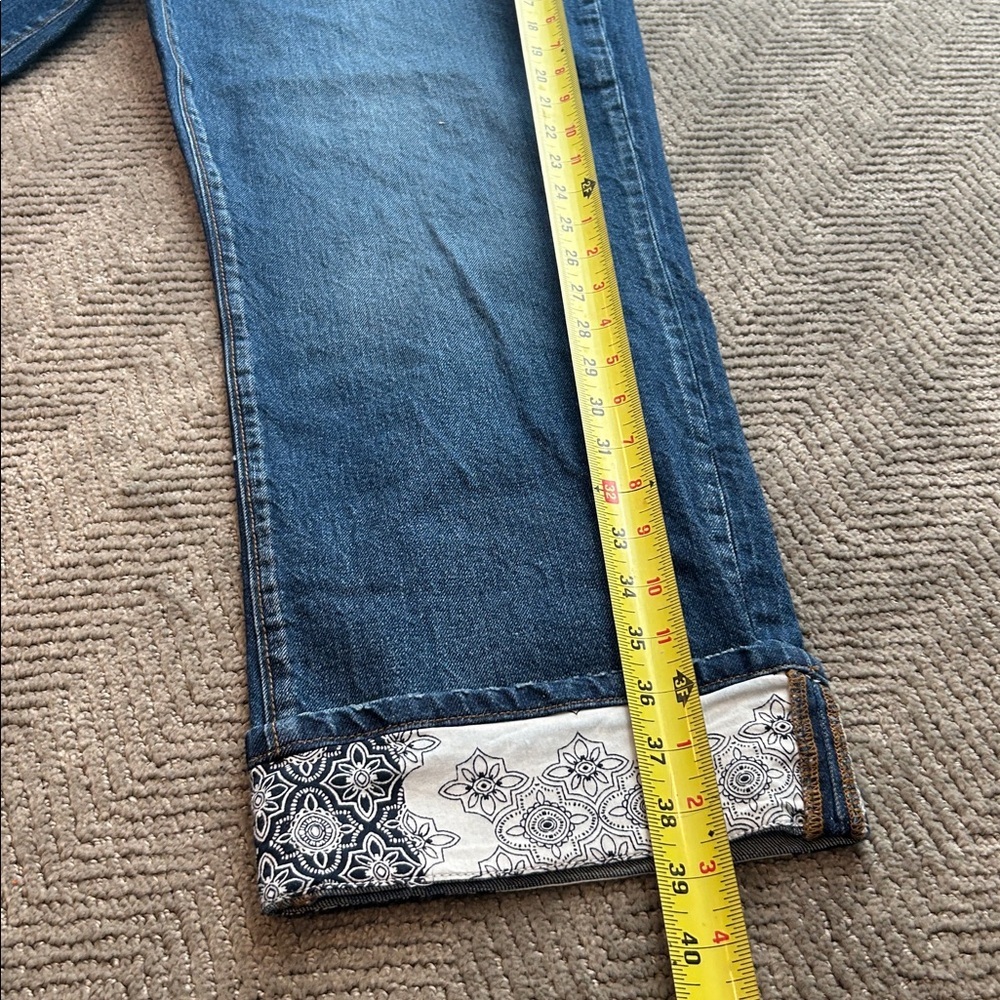 LOFT The Straight Crop High Rise Jeans Size 32 Tall - Picture 9 of 10